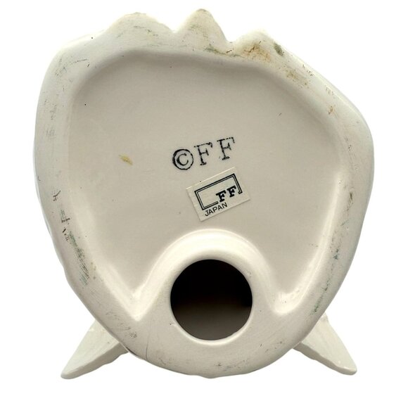 Vtg Fitz & Floyd Ceramic Singing Angel Figurine Taper Candle Holder Japan White - Picture 9 of 11